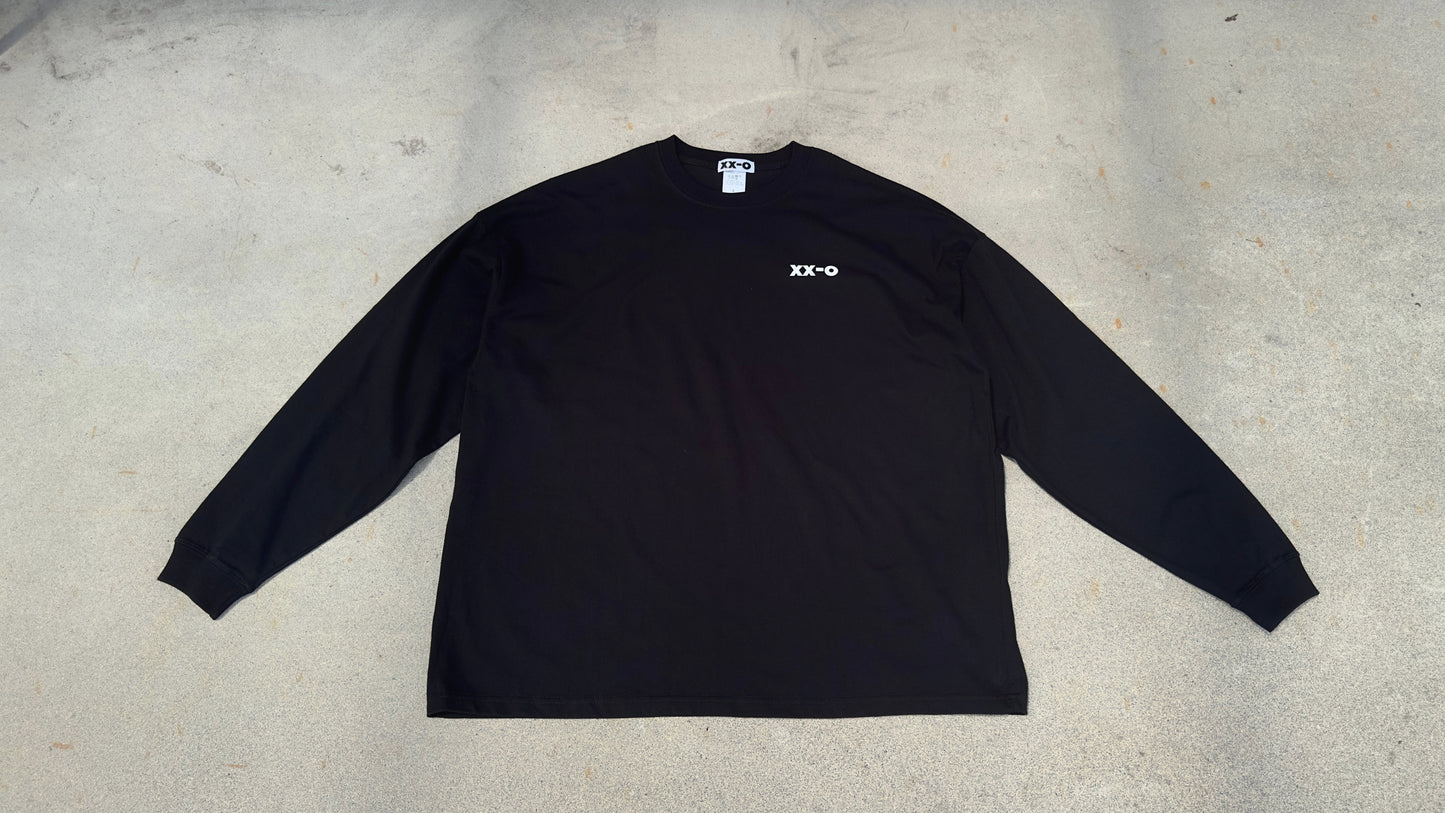 xx-o basic long sleeve tee "black" over size