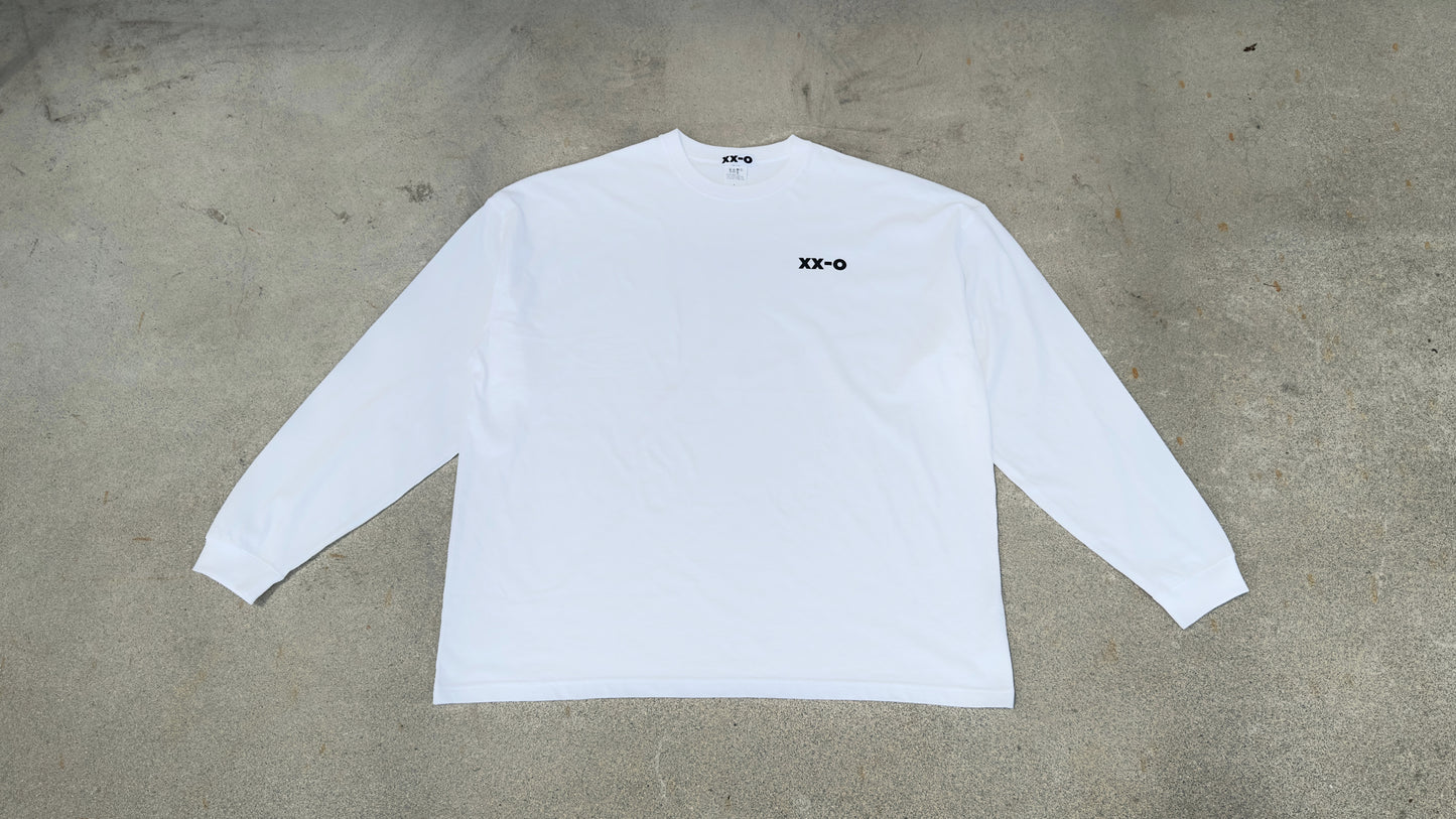 xx-o basic long sleeve tee "white" over size